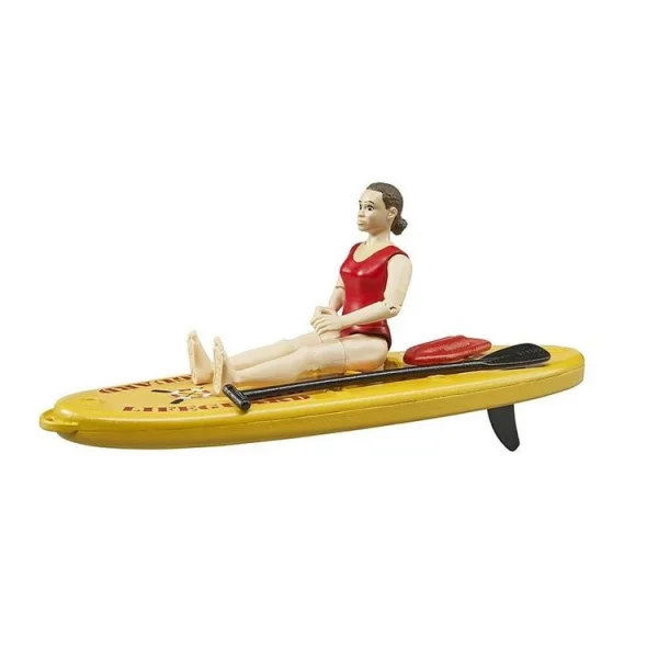 Bruder Figurine Bworld : Maître-nageur Avec Stand Up Paddle 3