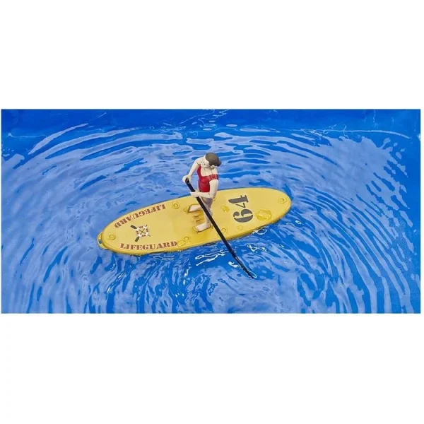 Bruder Figurine Bworld : Maître-nageur Avec Stand Up Paddle 4