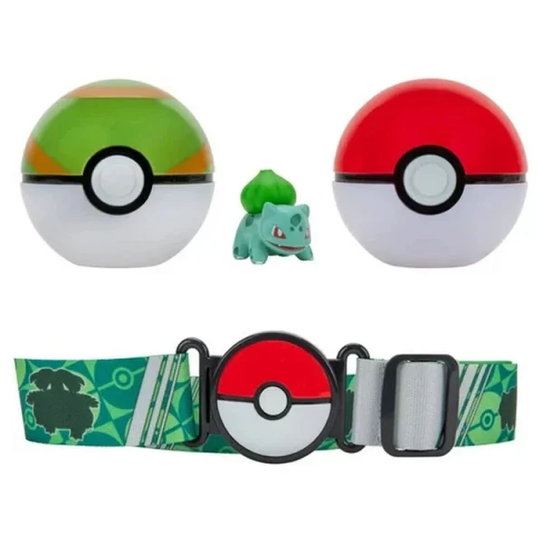 BANDAI Ceinture Pokémon Poké Ball, Nest Ball Et Bulbizarre 1