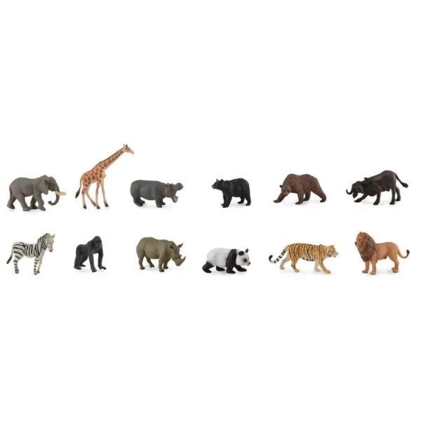 Figurines Collecta Figurines Mini – Animaux Sauvages : Set De 12 Animaux Sauvages 1