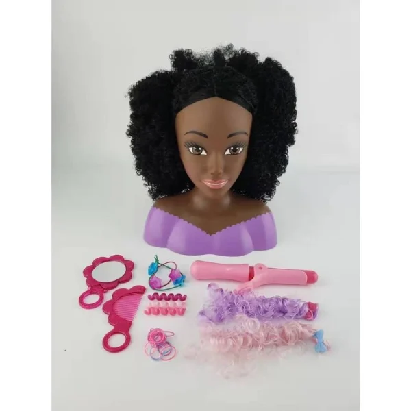 One Two Fun Ma Tête à Coiffer Cheveux Noirs 3
