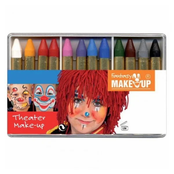 PartyPro 12 Crayons Gras De Maquillage, Coloris Assortis 1