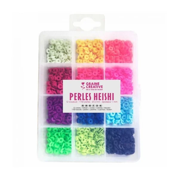 Graine Créative Boite De Perles Heishi Fluo 1