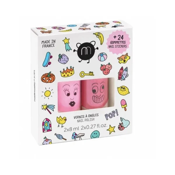 Nailmatic Coffret Duo Vernis Et Nail Stickers Dolly Kitty 1