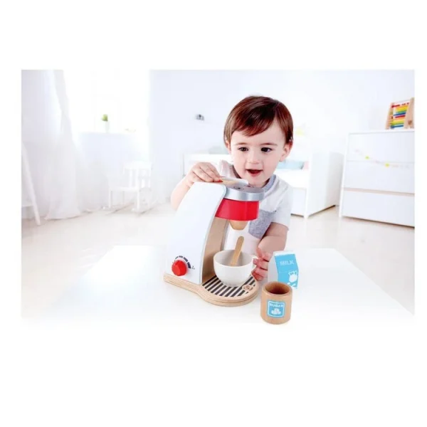 Hape Machine à Café En Bois Blanche 4