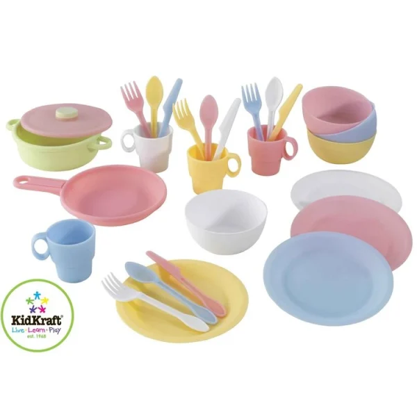 Kidkraft Batterie De Cuisine Pastel De 27 Pièces 1