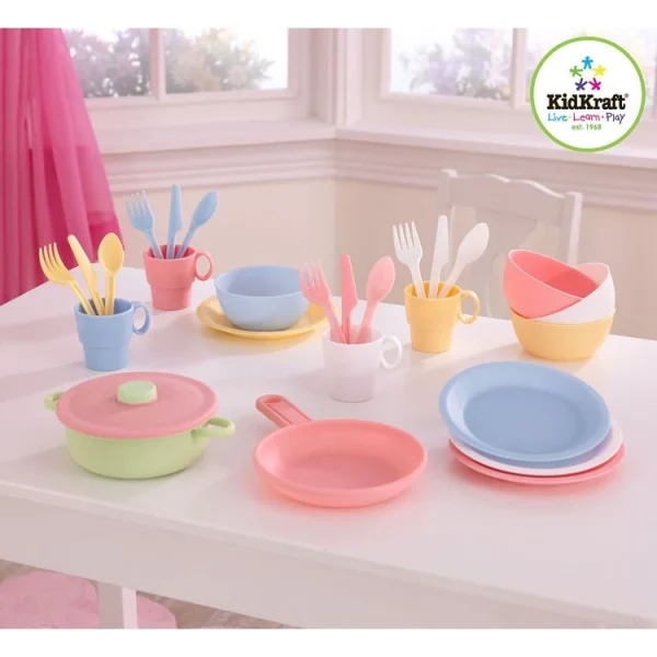 Kidkraft Batterie De Cuisine Pastel De 27 Pièces 3